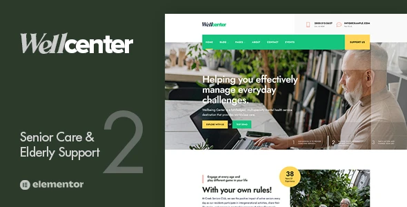 Wellcenter – Senior Care & Support WordPress Theme
